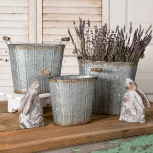 Rustic Tapered Oval Pails