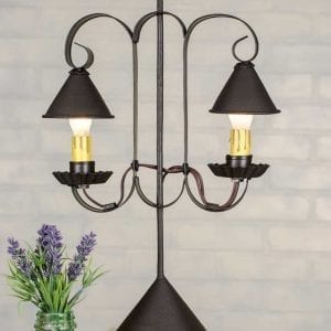 Double Lamp with Hanging Shades