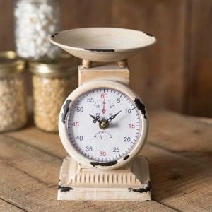 Farmhouse Kitchen Scale Clock