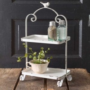White Songbird Two Tier Caddy