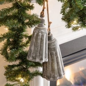 Two Galvanized Holiday Bells