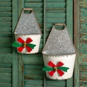 Two Holiday Bow Caddies