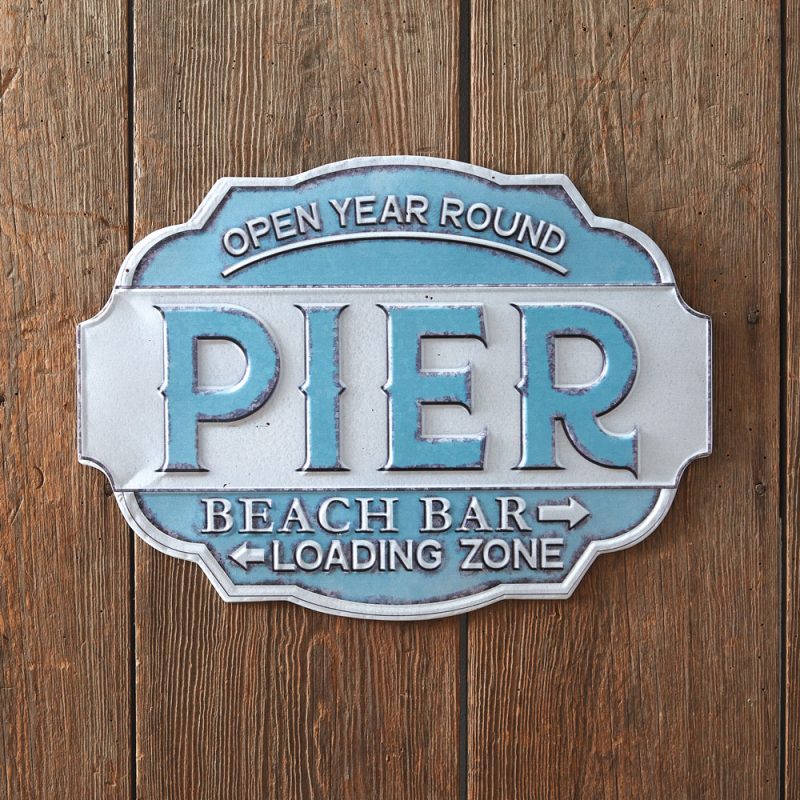 Beach and Pier Wall Sign