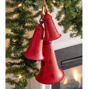 Red Metal Christmas Bells