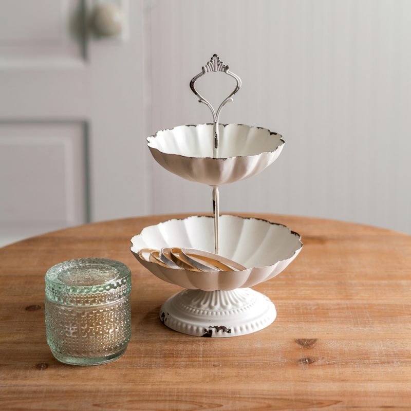 Two Tier Scalloped Tray