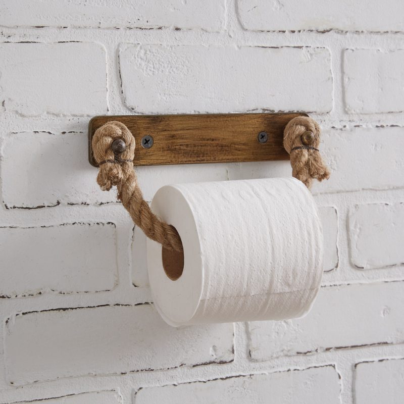 Toilet Paper Holder with Jute Rope